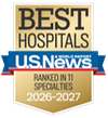 U.S. News and World Report 2025 logo for Best Hospital