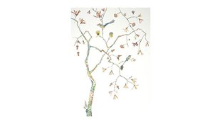 Watercolor flower collage
