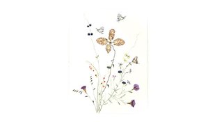 Watercolor flower collage