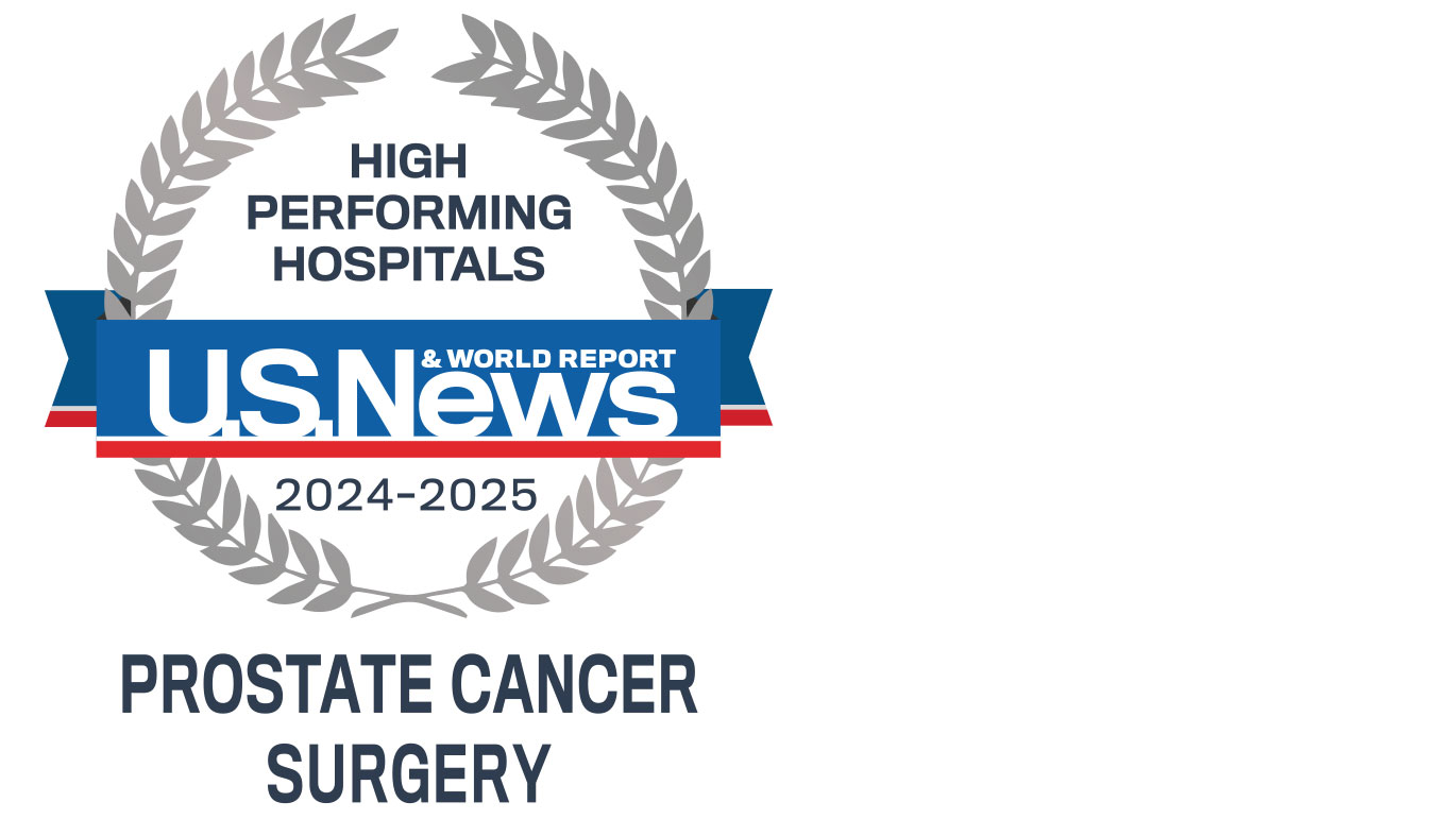 U.S. News & World Report High Performing Hospitals for prostate cancer surgery