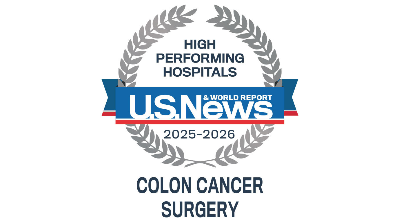 U.S. News & World Report High Performing Hospitals for colon cancer surgery