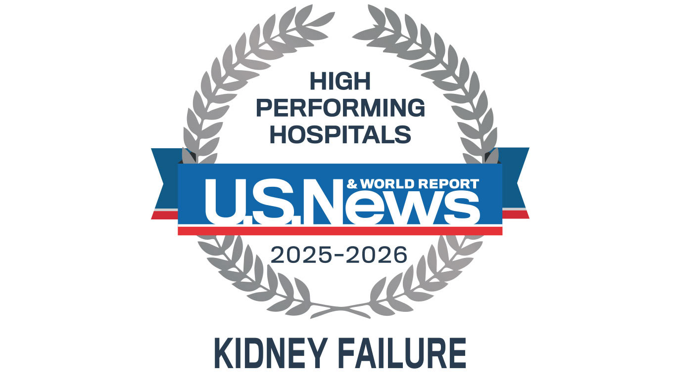 U.S. News & World Report High Performing Hospitals for kidney failure
