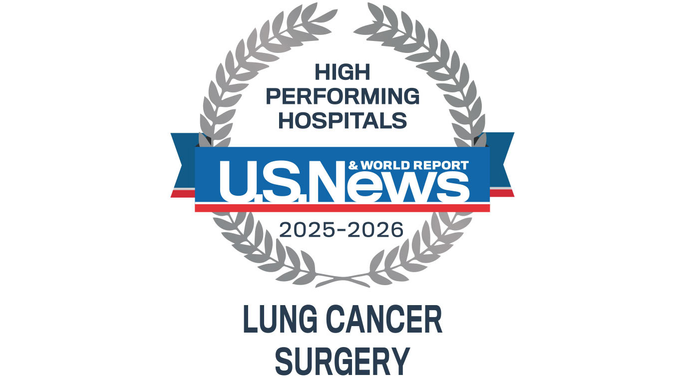 U.S. News & World Report High Performing Hospitals for lung cancer surgery