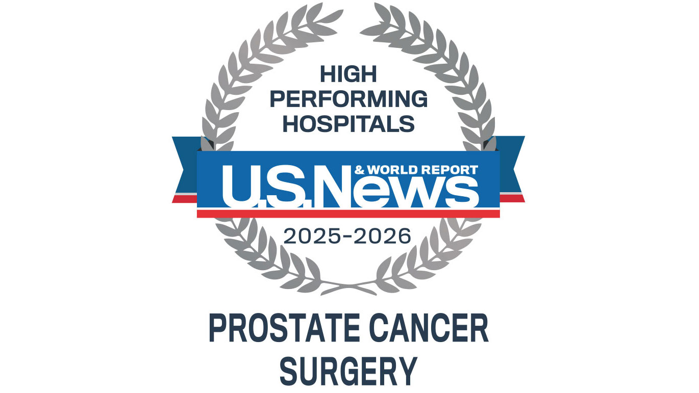 U.S. News & World Report High Performing Hospitals for prostate cancer surgery