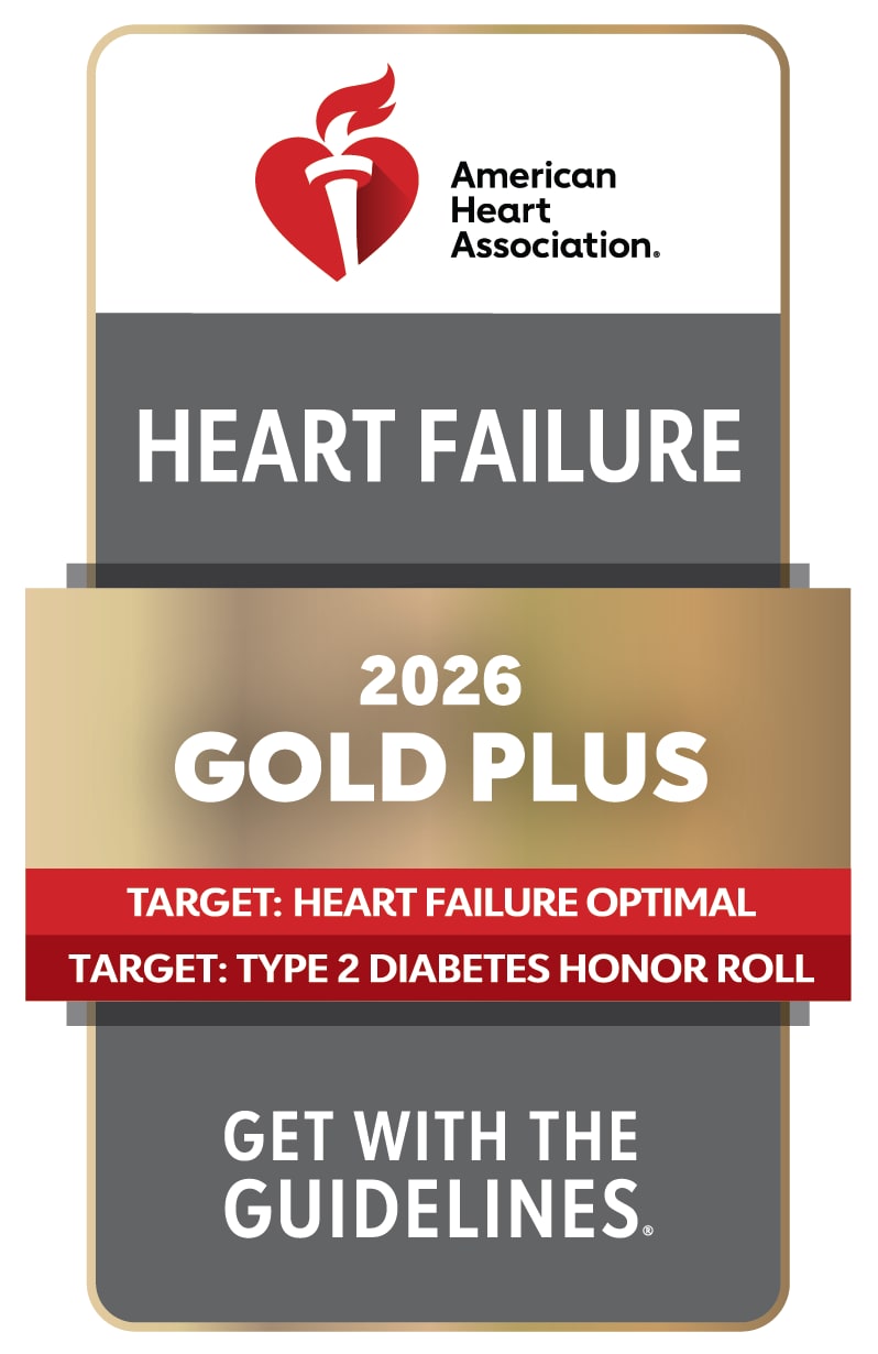 AHA Get with the Guidelines Gold Plus award for Heart Failure