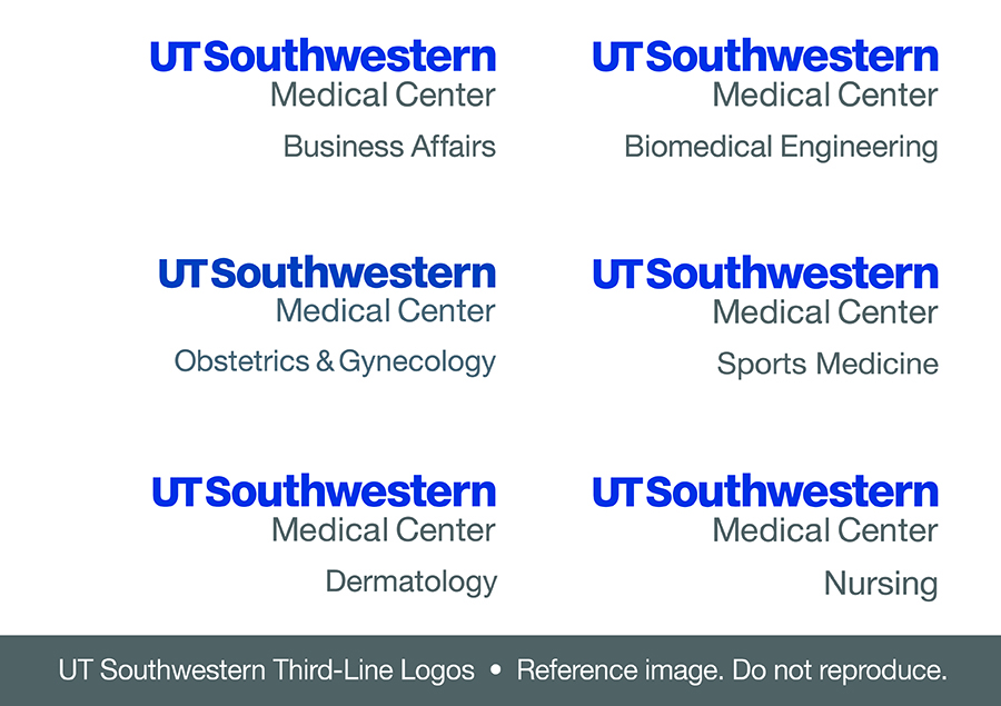 UT Southwestern brand extension and additional logos and marks