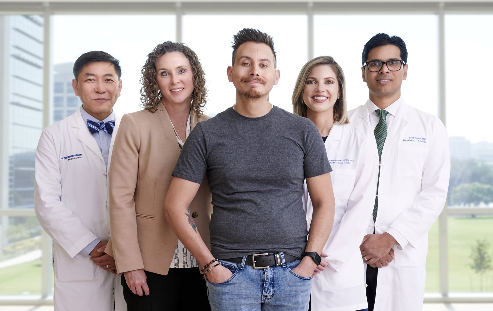 Chris Lopez and his team of caregivers
