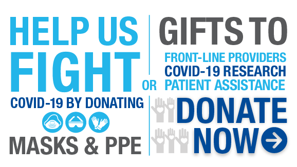 Image encouraging donations to fight COVID