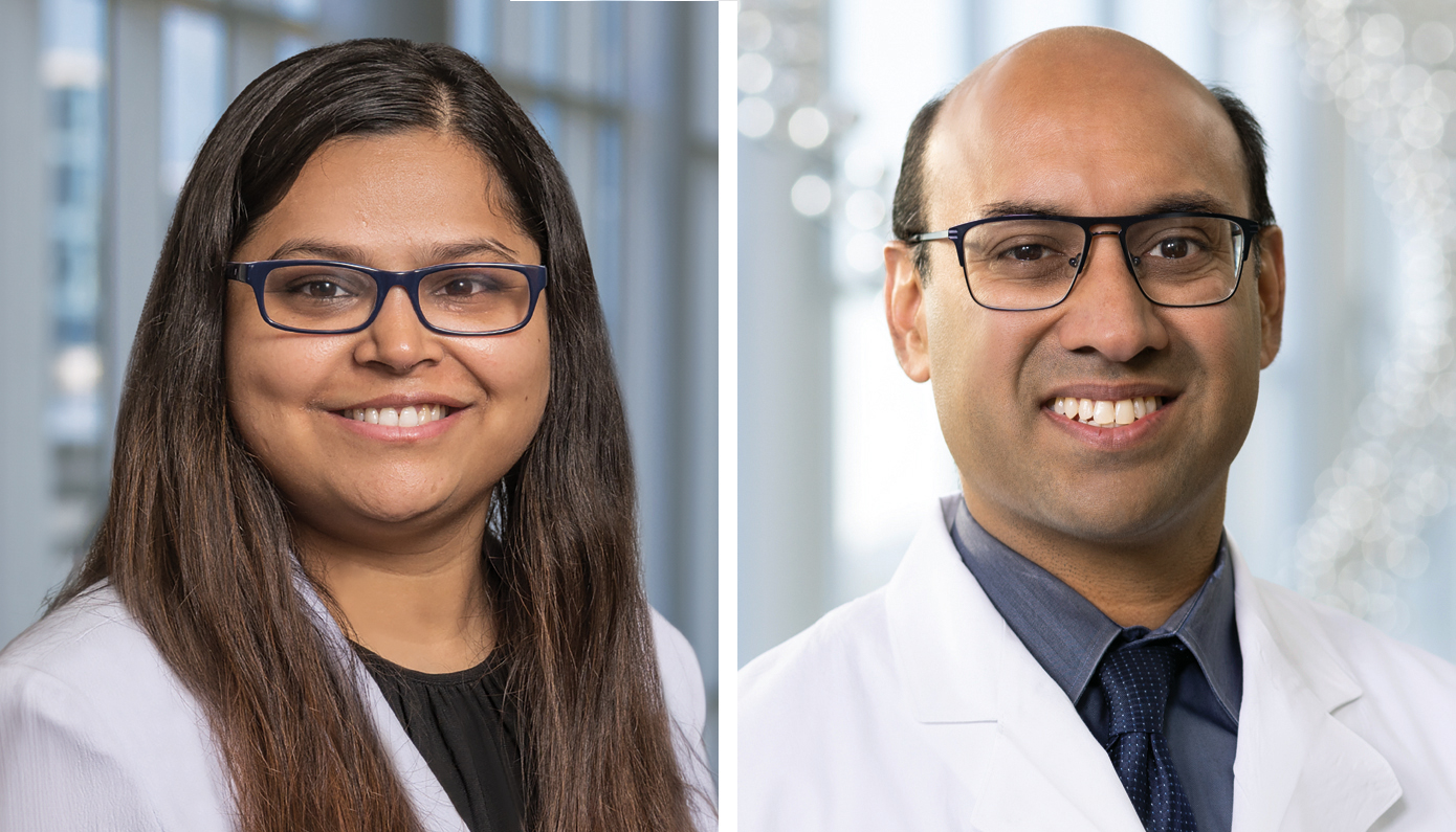 Drs. Anamika Gangwar (left) and Anand Rohatgi (right)