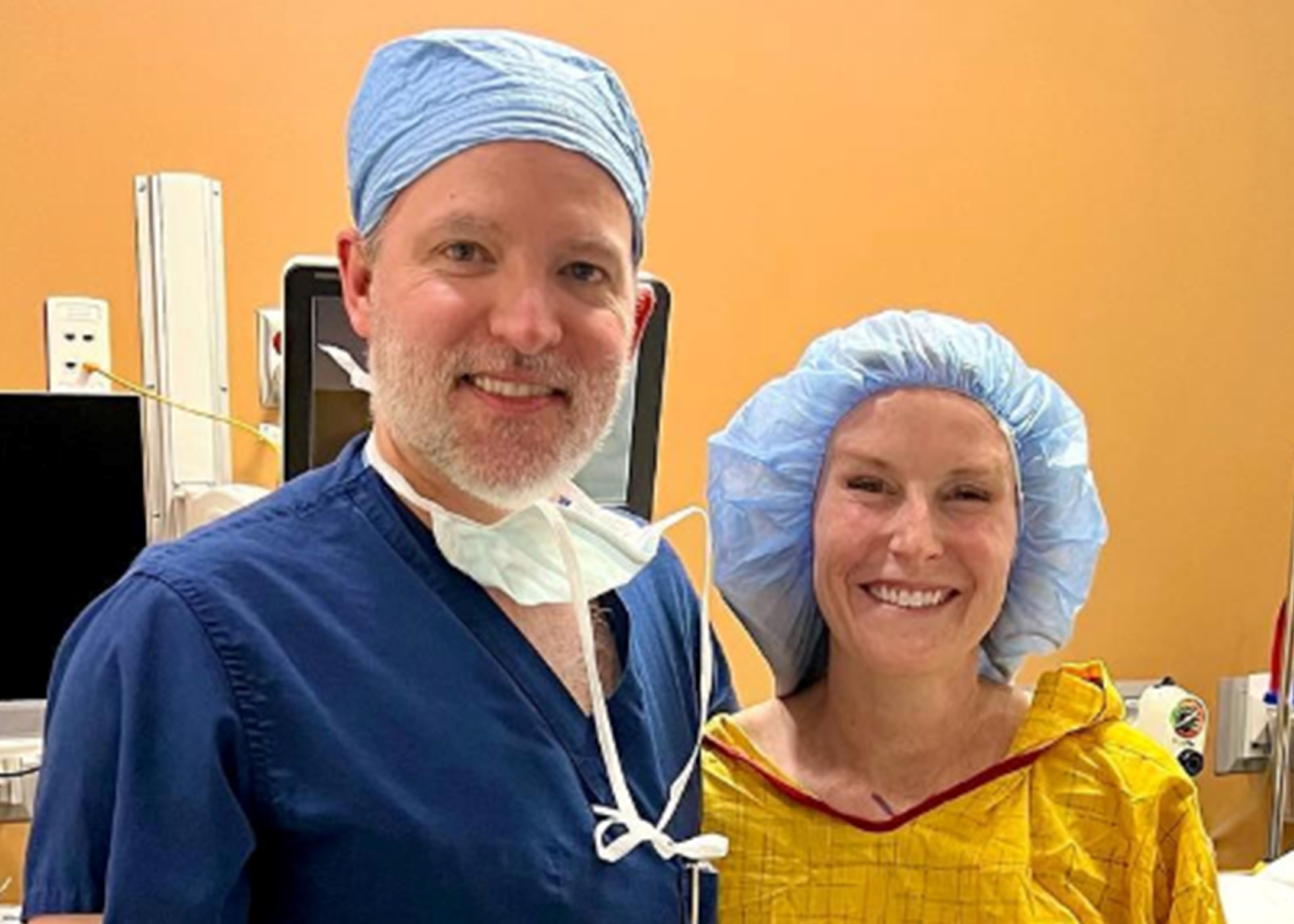 Dr Nicholas Haddock and patient Lindsey Johnson