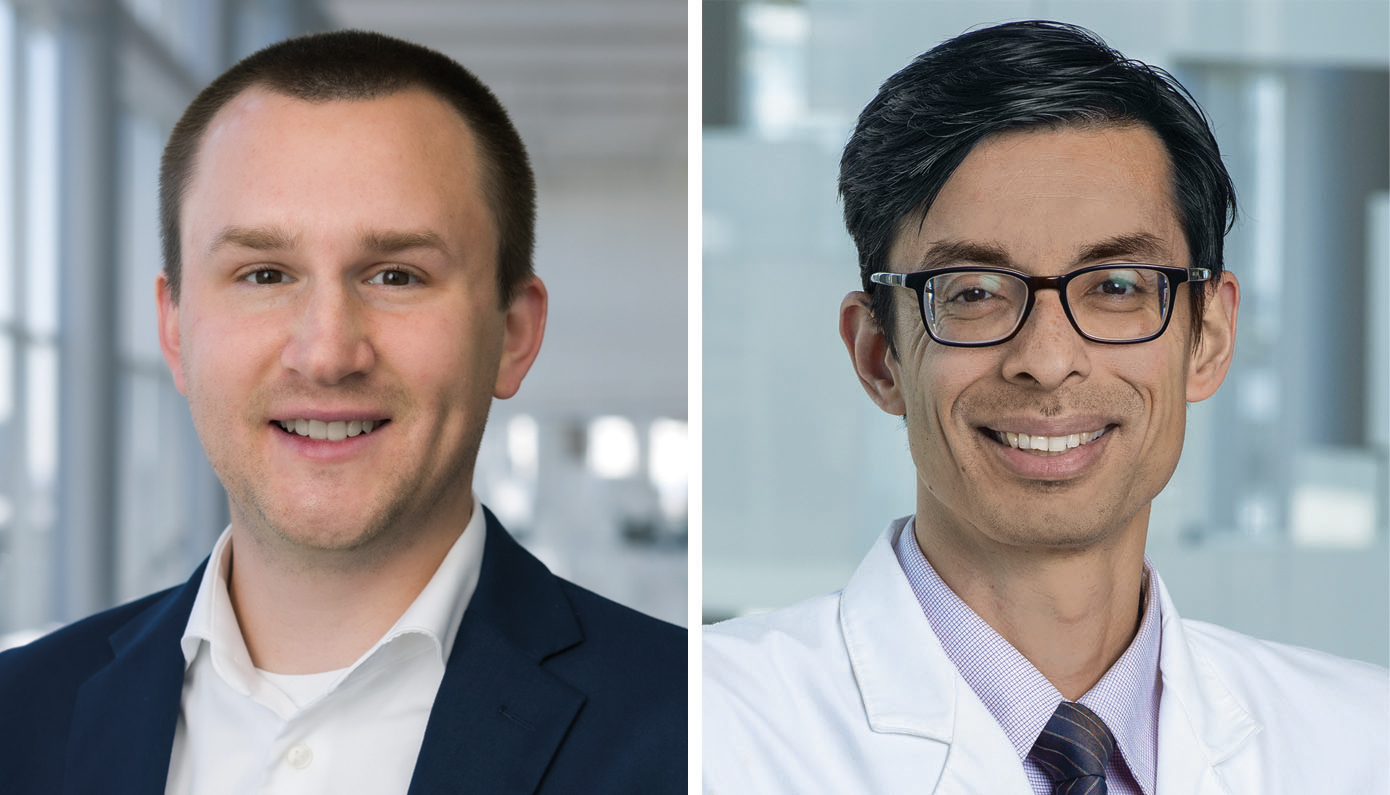 Drs. Eric Hedge (left) and Satyam Sarma (right)