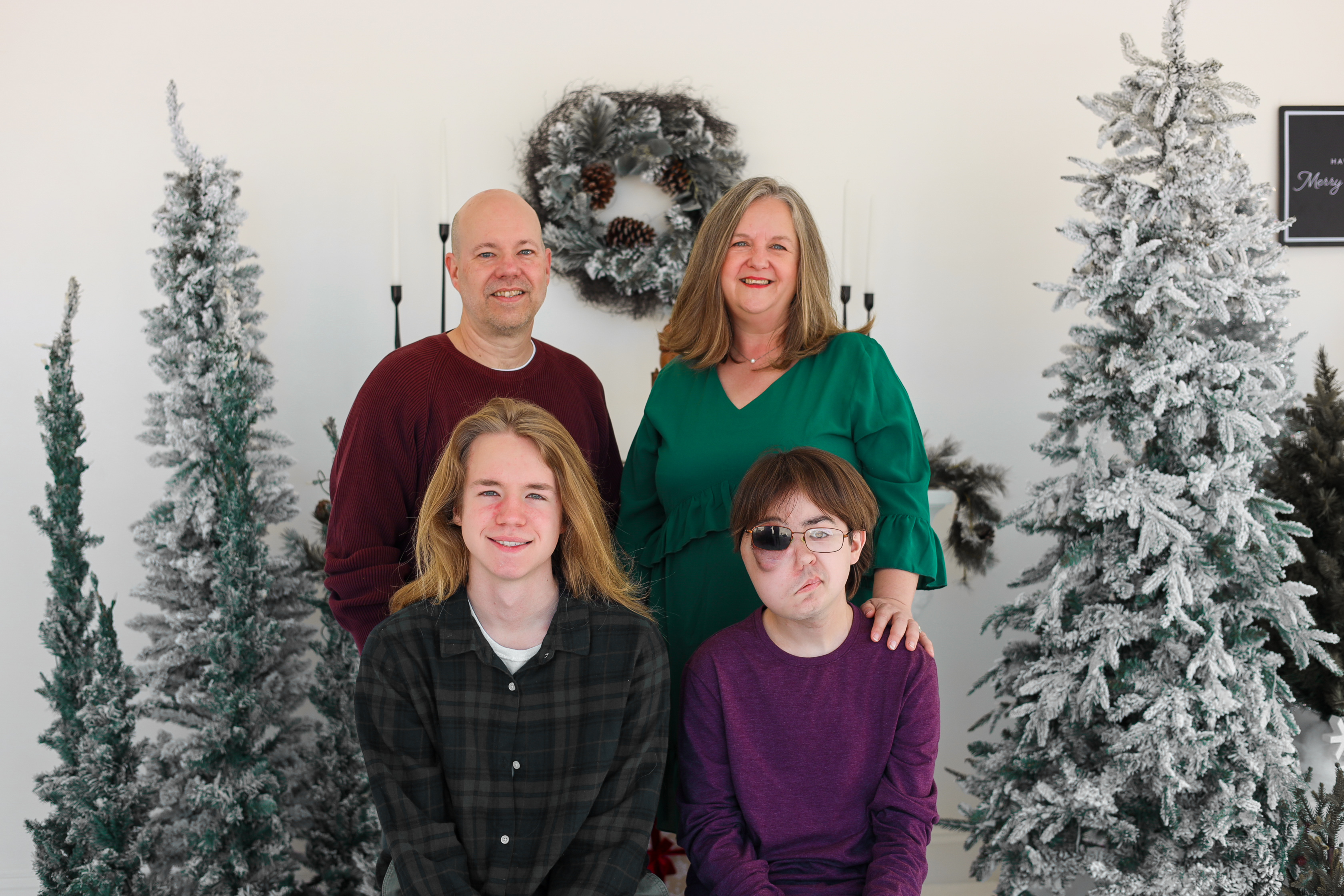 NF2-SWN patient Connor O'Brien and his family