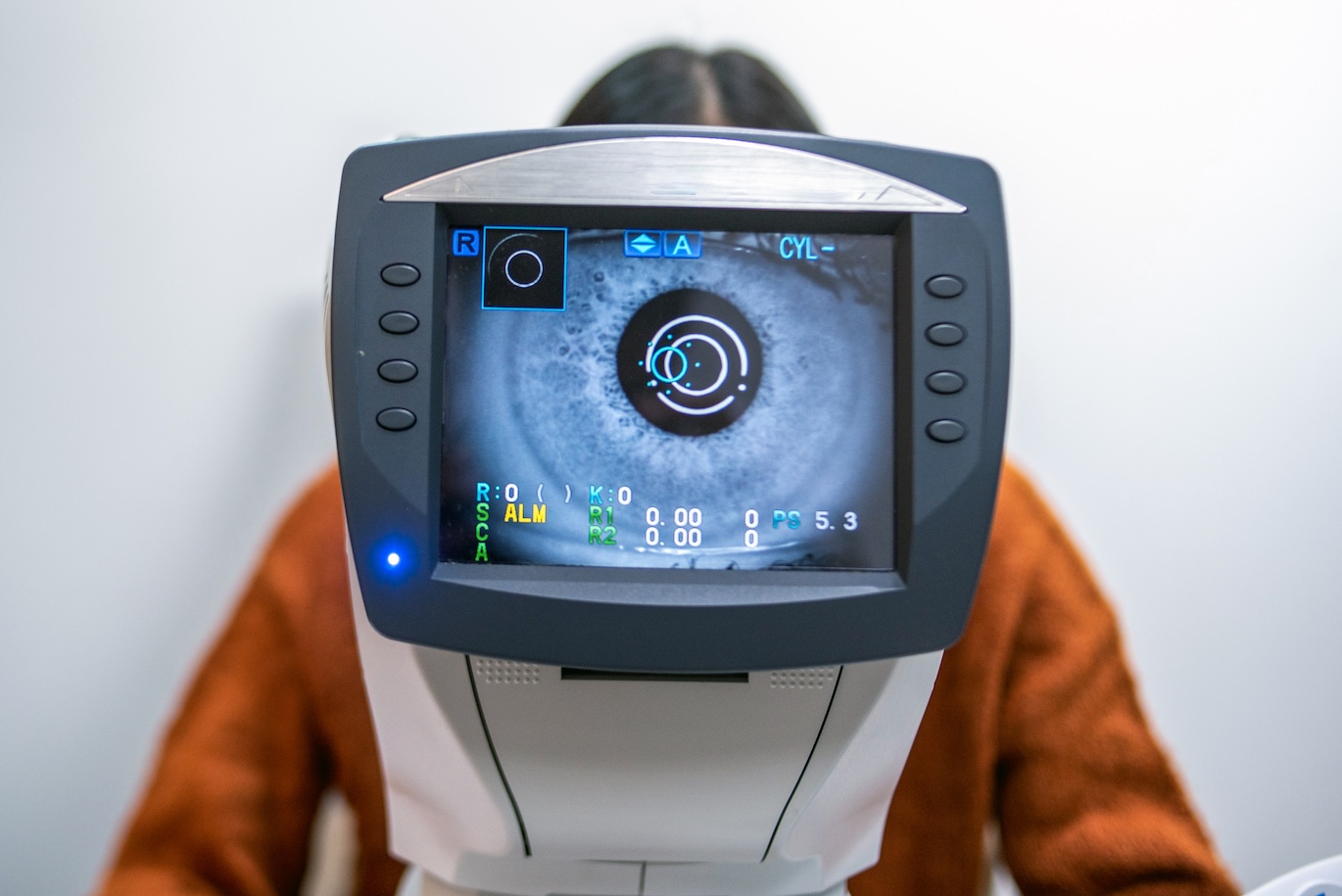 Retinal examination with an ophthalmologist.