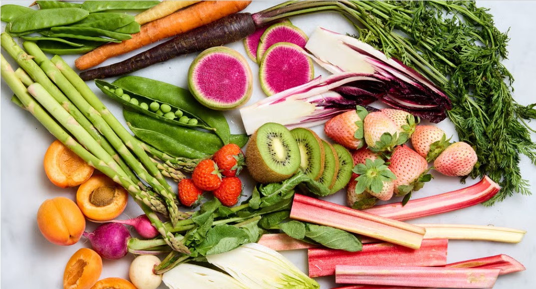 presentation of healthy food