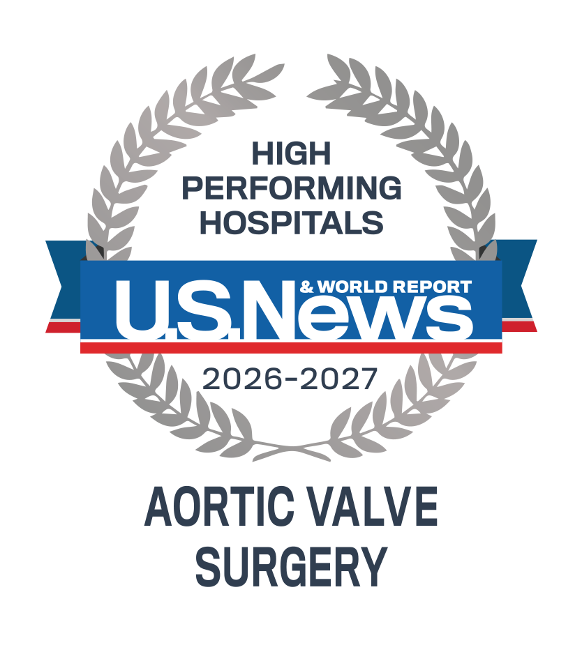 U.S. News & World Report High Performing Hospitals in Aortic Valve Surgery
