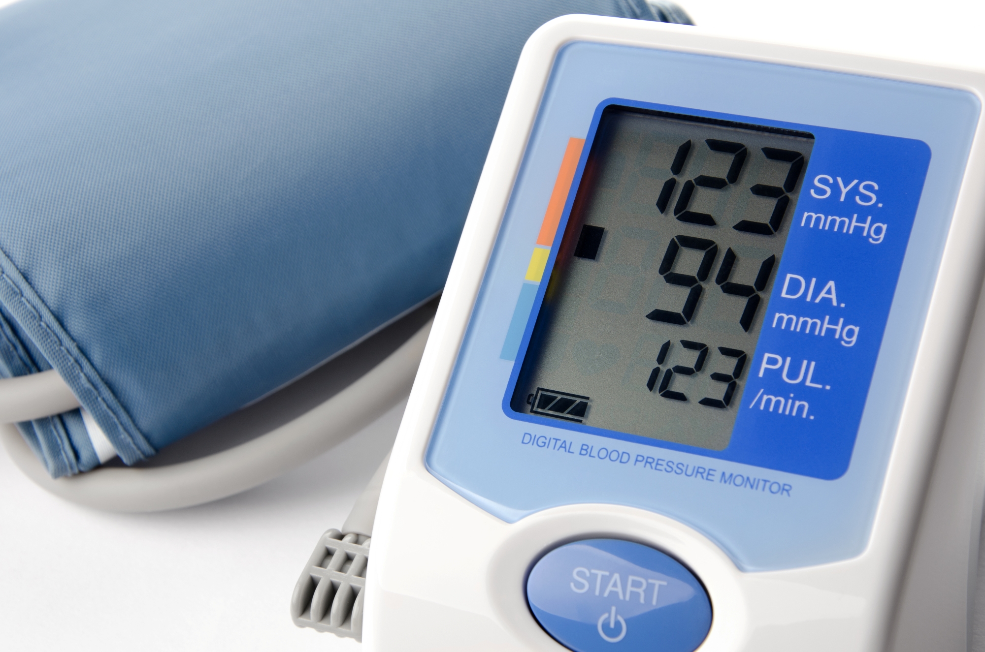 Readout from a digital blood pressure monitor