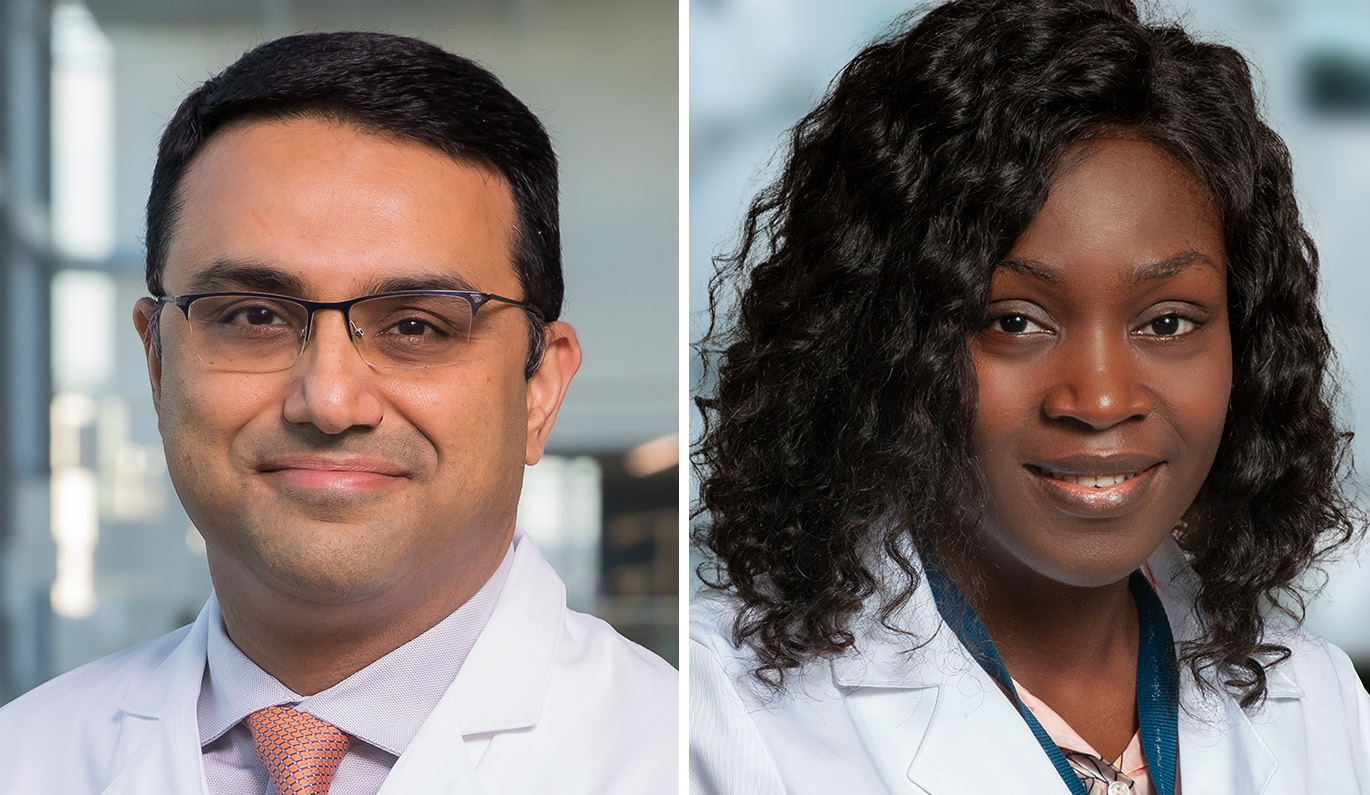 Drs. Dharam Kumbhani and Laurette Mbuntum