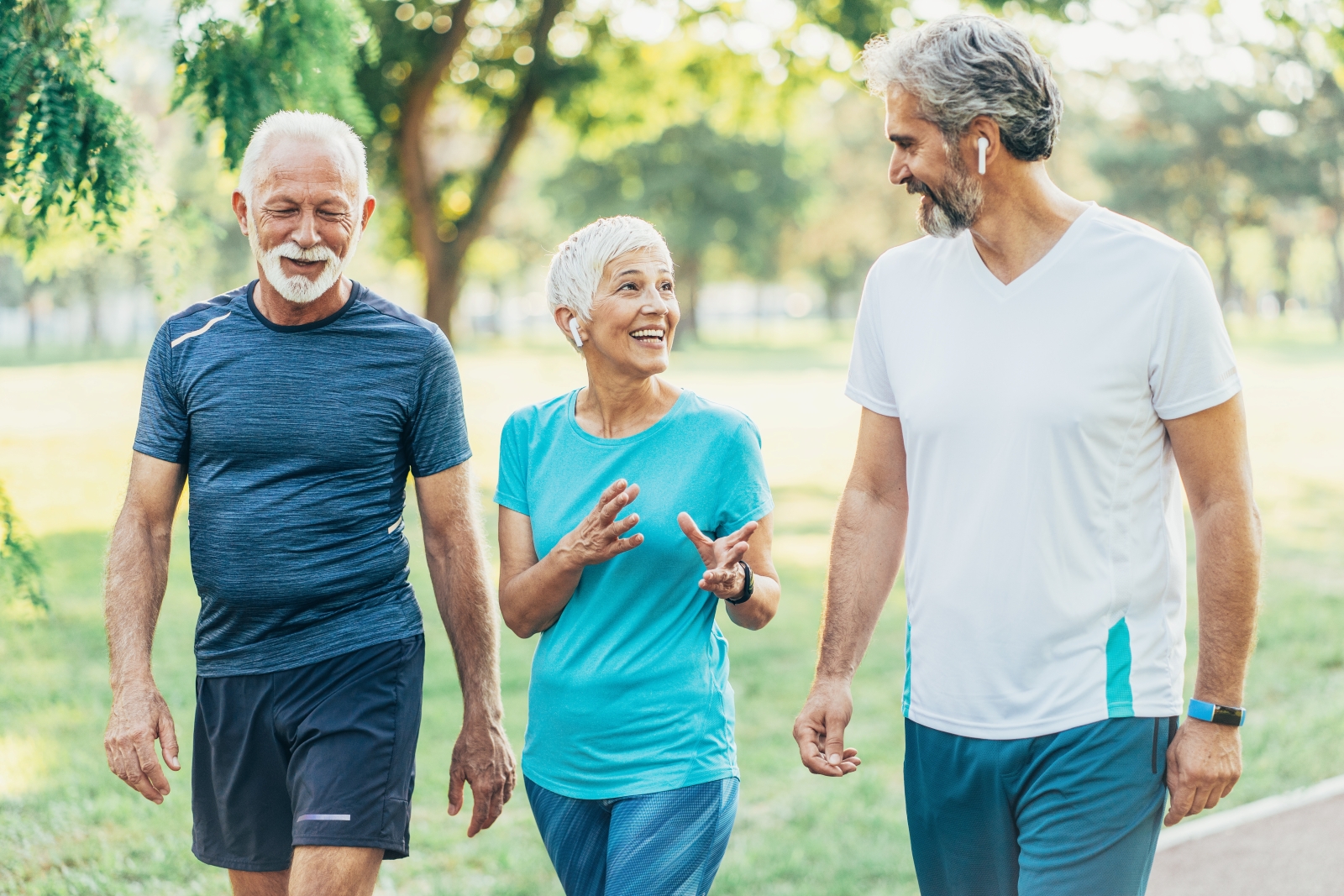 friends out walking together