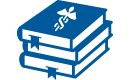 stack of medical books