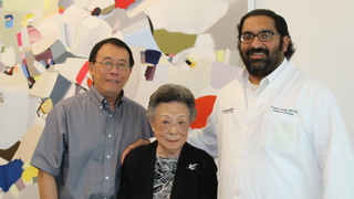 Dr. Iyengar with patients