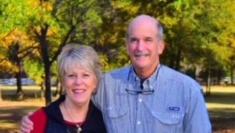 Clyde Ledgerwood smiling with wife