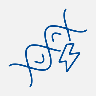 Icon showing a mutated gene from an affected parent.