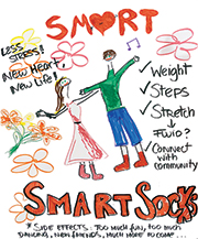 Hand-drawn illustration promoting Smart Socks