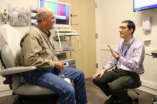 Dr. Sher with patient