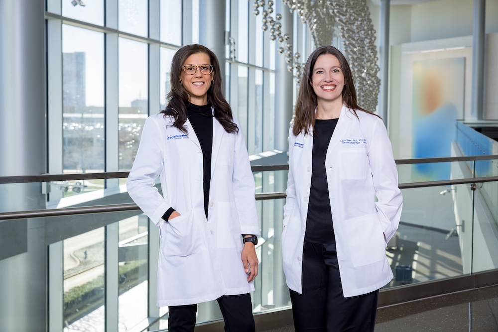 Speech language pathologists Adrianna Shembel, Ph.D., and Laura Toles, Ph.D.