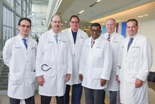 team of heart transplant physicians