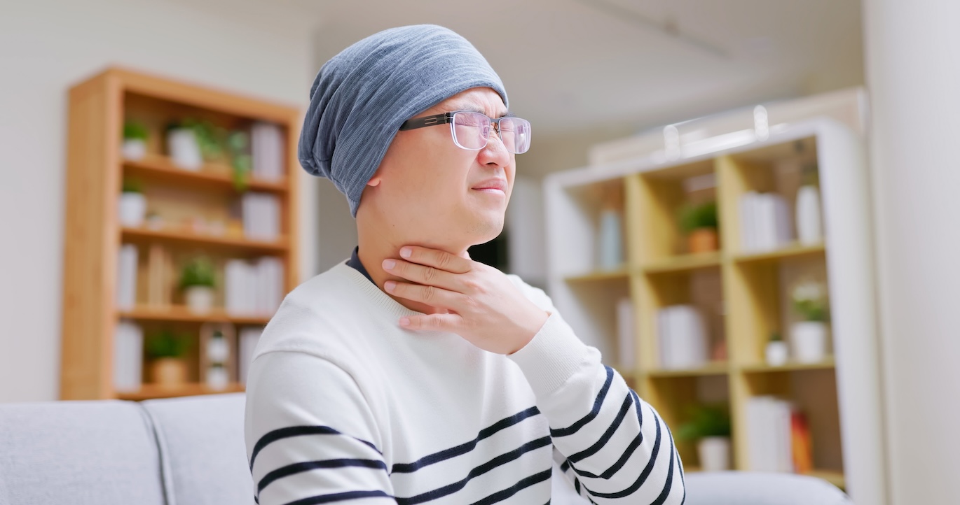 Cancer patient pain when swallowing