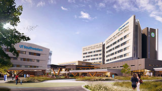 Rendering of new UT Southwestern and Texas Health Hospital Frisco.
