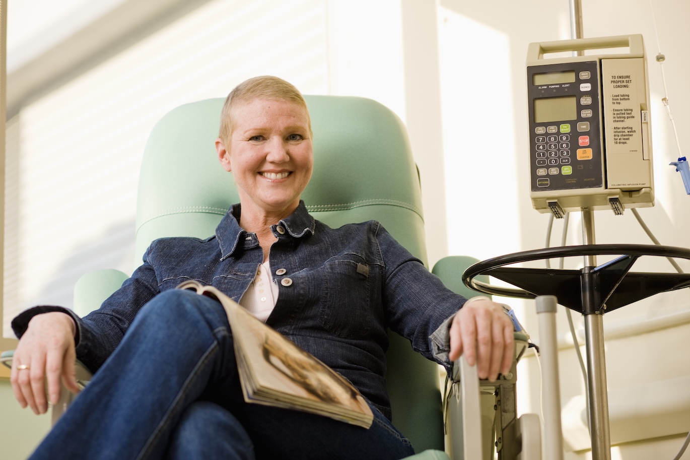 Woman Receiving Chemotherapy Treatment
