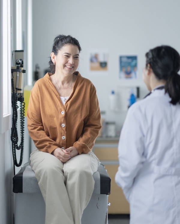 Woman at a healthcare appointment